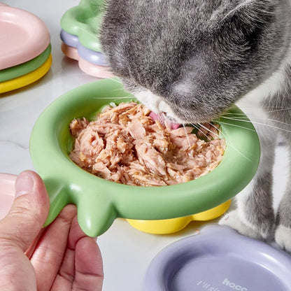 Cat Ceramic Food Basin Pet Small Size Canned Snack Feeding Dish Bowls Puppy Cute Eating Feeders Kitten Supplies.