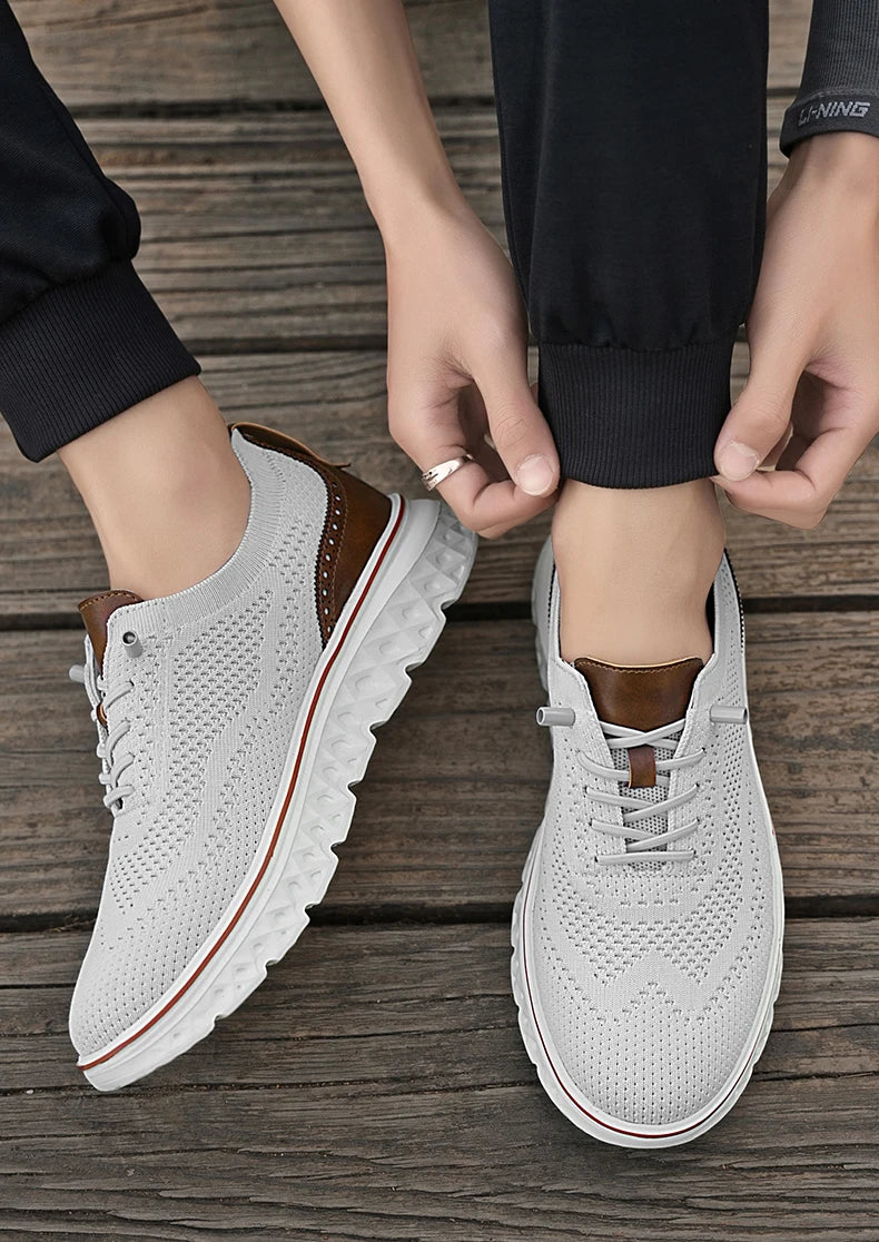 Men Sneakers Men Mesh Casual Shoes Fashion Lightweight Breathable Soft Soled Shoes Summer Outdoor Sports Fitness Large Size 48.