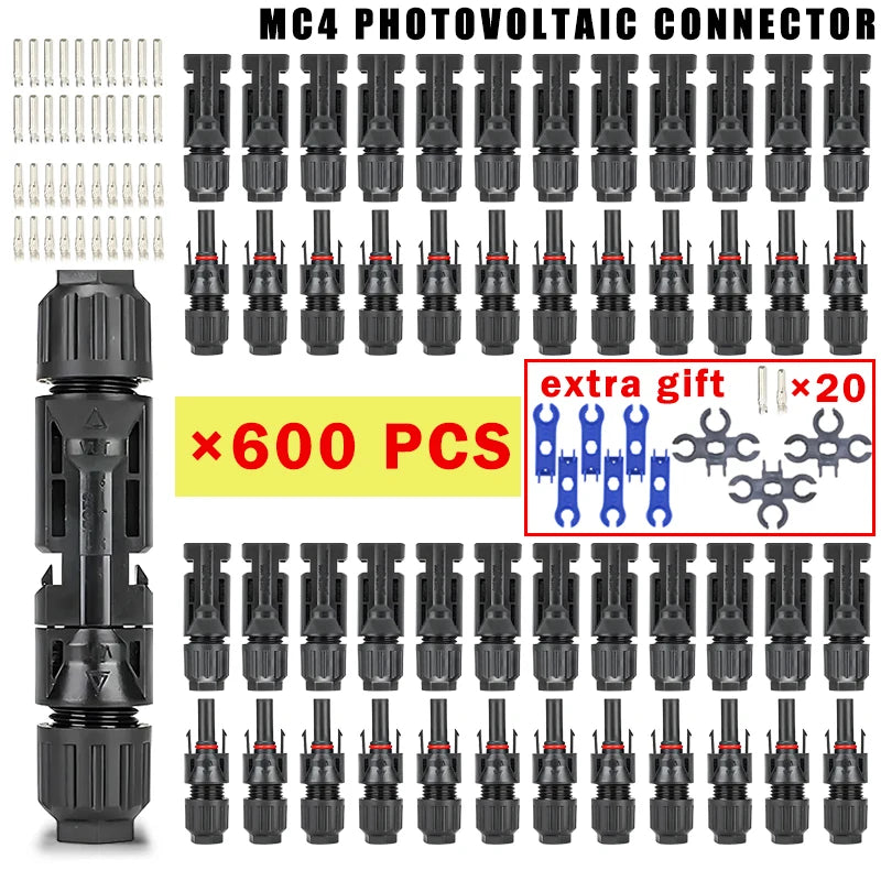 400/200/100/40/20/10 Pcs Photovoltaic Solar Connector 1000V30A Wholesale Panel Connectors Kit for PV/MC Cable 2.5/4/6mm².