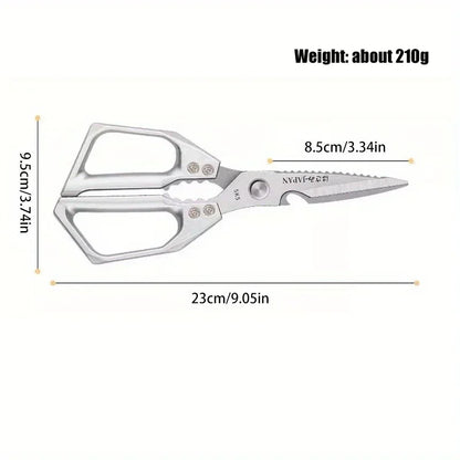 High Quality Multifunctional Kitchen Scissors Chicken Bone Scissors Fish Scale Scraper Bottle Opener Walnut Clip Kitchen Knife