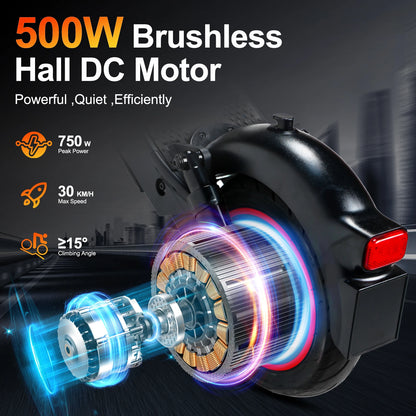 Electric Scooter For Adults Max Speed 35Km/h Electric Scooter 500W (Peak 750W ) Adult Scooter Electric Kick Scooter.