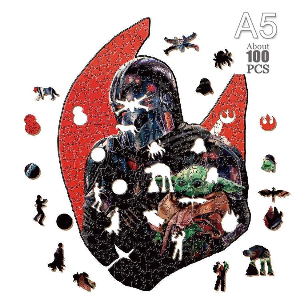 Movie Characters Wooden Puzzle Film Star Wood Jigsaws 2D Magic School Badge Character Jigsaw Toys for Kids