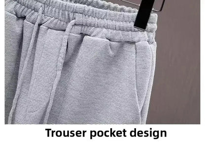 Men's Hoodie Long Sleeve Sportswear Set Casual Print Color Block Two-Piece Spring Autumn Fashionable Sweatshirt And Pants.