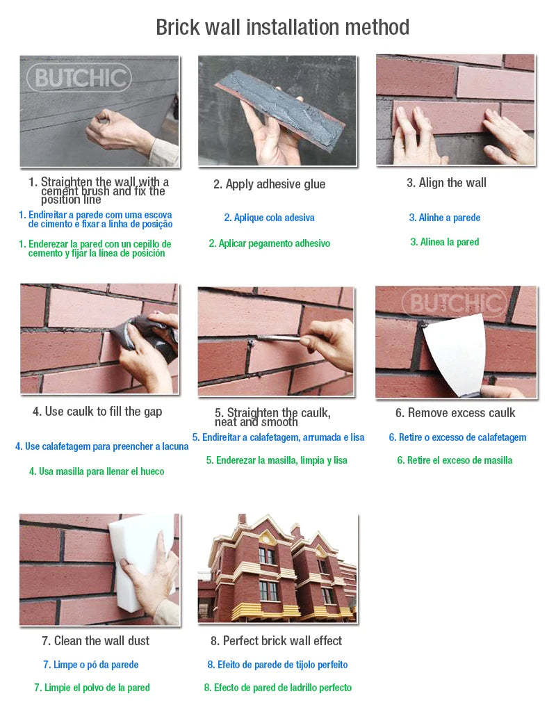 3D brick wall sticker tile 3D wall decor waterproof stone tile ceramic mosaic TV background wall bedroom kitchen home wall decor