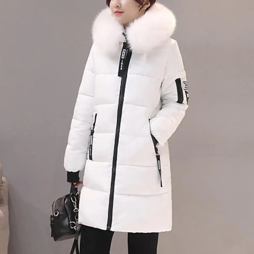 Frauen Winter Jacken Unten Baumwolle Mit Kapuze Tops Große Größe Parkas Mujer Mäntel Langen Mantel Mode Weibliche Pelz Kragen Outfits Neue Jahr.