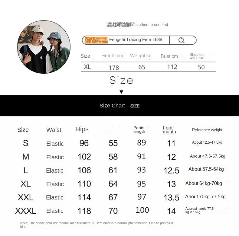 Men's Cargo Pants Casual Hip Hop Hit Color Multiple Pockets Trousers Streetwear Ribbons Techwear Sweatpants.