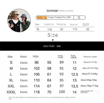 Men's Cargo Pants Casual Hip Hop Hit Color Multiple Pockets Trousers Streetwear Ribbons Techwear Sweatpants.