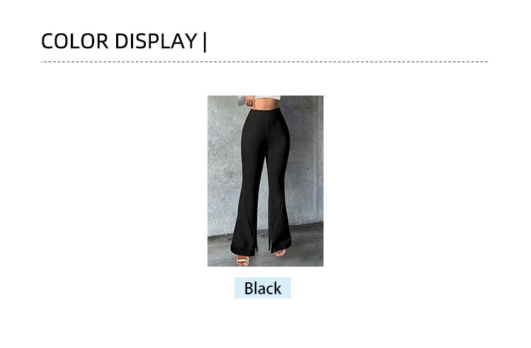 2024 Frühling/Sommer neue Damen Plus Size Flip Flops ausgestellte Hosen taillierte Schlitz hose 80er Jahre Party Yoga Hose.