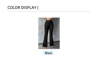 2024 Frühling/Sommer neue Damen Plus Size Flip Flops ausgestellte Hosen taillierte Schlitz hose 80er Jahre Party Yoga Hose.