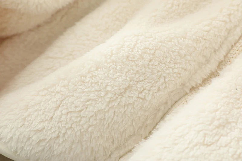 Damen-Fleecemantel, Winter, warm, verdickte Jacke, beidseitig zu tragen, doppelseitige Samt-Korallen-Fleece-Mäntel, Polar-Fleece-Jacken.