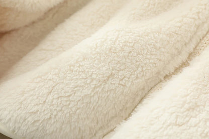 Damen-Fleecemantel, Winter, warm, verdickte Jacke, beidseitig zu tragen, doppelseitige Samt-Korallen-Fleece-Mäntel, Polar-Fleece-Jacken.