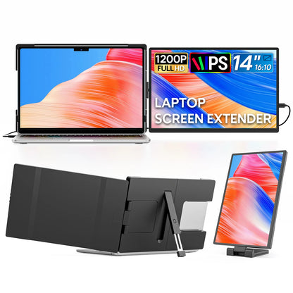 Dopesplay 14.1 inch Portable Monitors 1200P HDR External Screen Extender for Laptop XBox PS4 5 Second Display up to 17.3 Laptops.