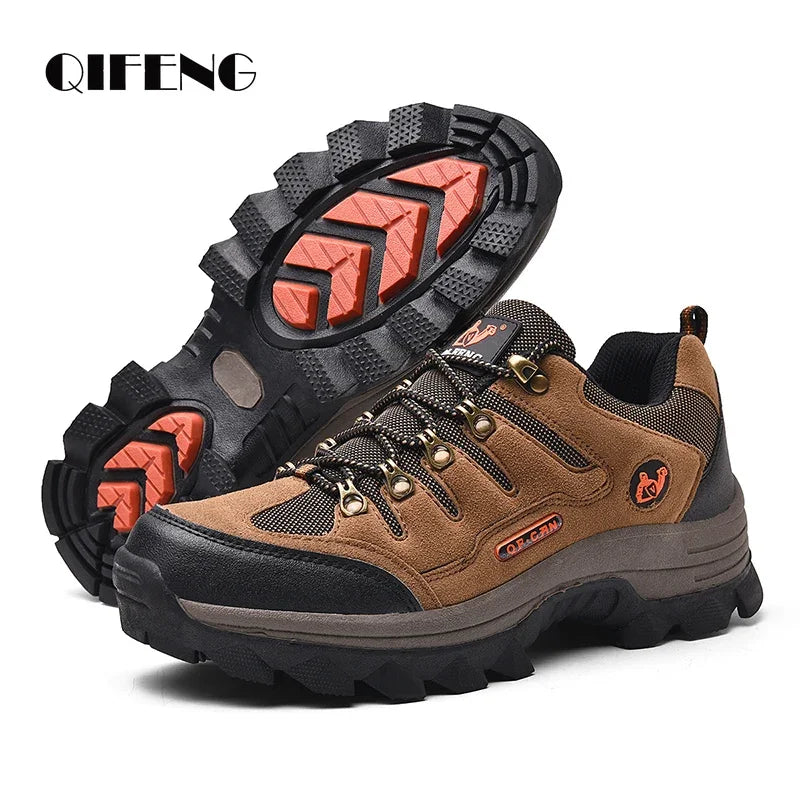 Winter Male Leather Casual Shoes Outdoor Summer Men Non Slip Lace Up Trekking Sneakers Winter Warm Cowboy Hiking Footwear Adult.