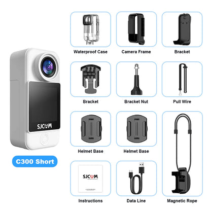 SJCAM C300 4K Action Camera Touch Screen 6-Axis Gyro Stabilization 30m Waterproof 1000+2800mAh Battery 460Min Recording