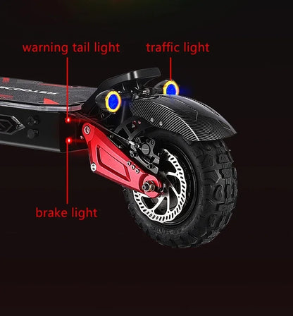 BOYUEDA S5 Electric Scooter 6000W Dual Motor 60V38Ah NFC Activation Scooters Electric 11" Off-Road Tire Bluetooth Connectivity