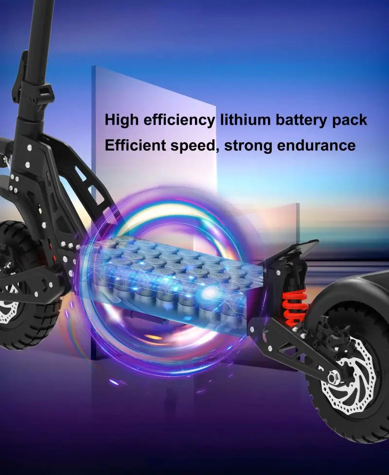 Drive Tron DT10 1400W Power Motor 48V 15.6AH Battery 10inch Folding E-Scooter Off-road Electric Scooters.