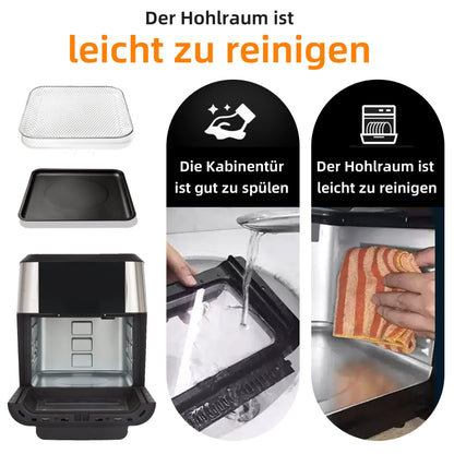 12L Air Fryer Mini Oven,Multi Function Smart machine Air fryers with Glass Viewing Window,Oilless Cooker with LED Touch Control.