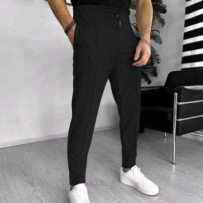 2024 Amazon Summer New Men's European and American Independent Station Drawstring Sports Casual Pants for Men.