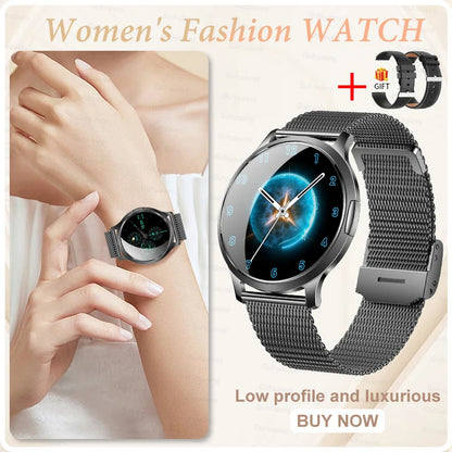2025 New Smart Watch For Women AMOLED Screen Watches IP68 Waterproof Heart Rate Monitor Ladies Call Smart watch For Android ios