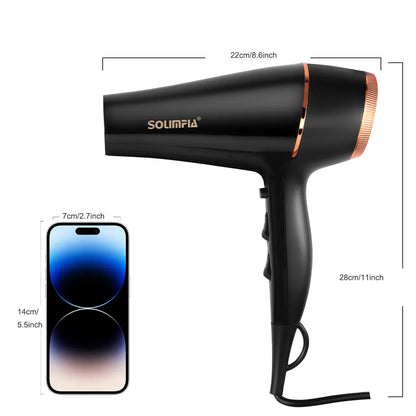 6-Level Professional Hair Dryer Salon Industrial Grade Quick Drying High Temperature Hair Styling Tool Barbecue for Home