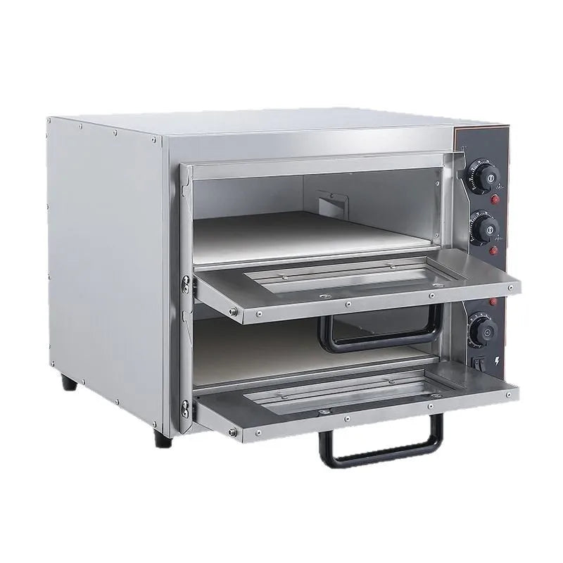 Kommerzielle elektrische Backen Pizza Ofen Lebensmittel Backen Ausrüstung einzelne Doppelschicht Backen Pizza Ofen effiziente Heizung schnell