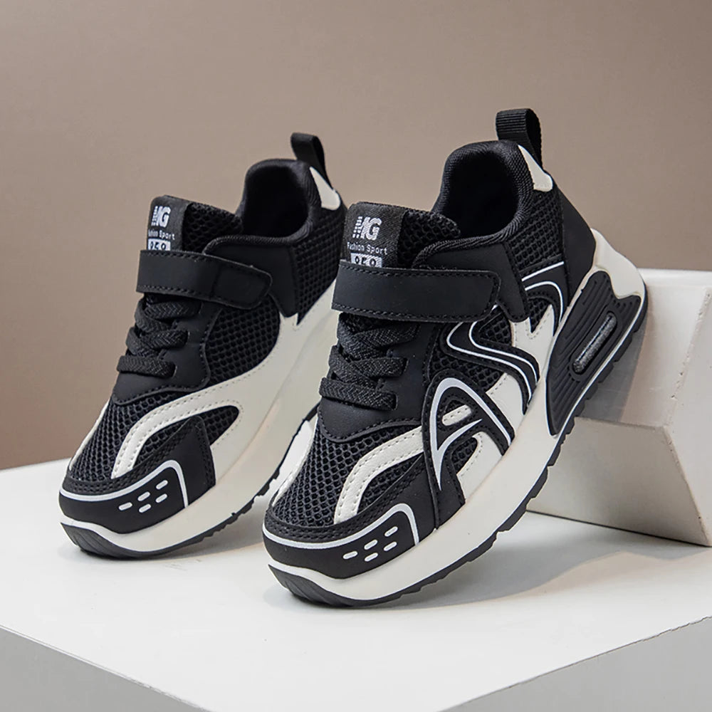 Autumn Children's Sport Shoes PU Leather Teenager Kid's Sneakers Anti-slippery Trend Fashion Girl's Sneakers Boy Running Shoes.