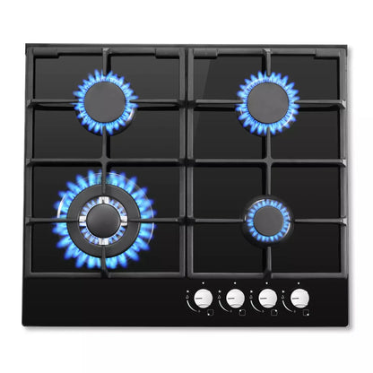 TopStrong 4-Burner Glass Ceramic Built-in Hob Natural Gas Propane Gas Hob.