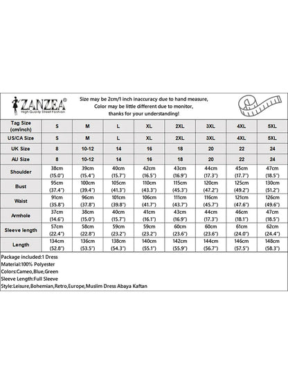 ZANZEA Muslim Fashion Tiered Long Dresses Women Islamic Hijab Style Casual Long Sleeve O Neck Maxi Vestidos Solid Abaya Robes.