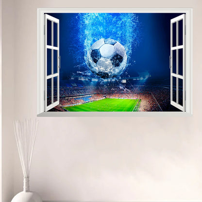 Creative Football PVC Wall Sticker Soccer Personalized Name Wall Decals For Kids Boys Room Mural Bedroom Decor Poster Art.
