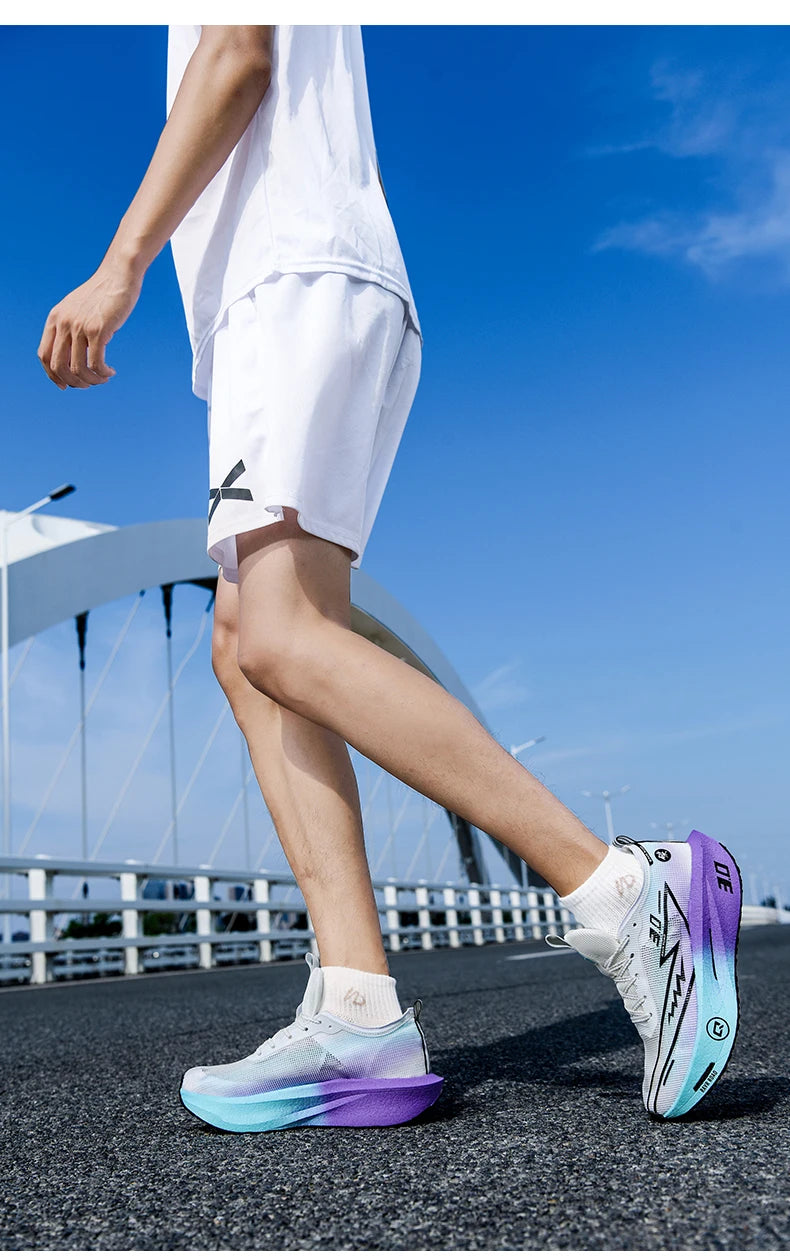 2025 Men Sports Running Shoes Q3 Casual Carbon Plate Marathon Breathable Lightweight Women's Comfortable Nonskid Sneakers.