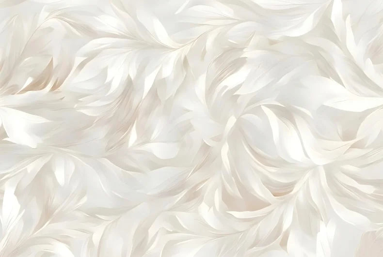 Maßgeschneiderte cremefarbene abstrakte Kunst, Feder-Blumenmuster, Tapete, TV-Hintergrund, Wanddekoration, Schlafzimmer, europäisches Wandbild