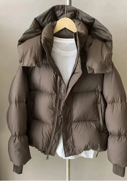 2023 neue Winter Puffer Jacke Frauen Mode Mit Kapuze Unten Baumwolle Mantel Weibliche Lose Beiläufige Warme Parkas Oberbekleidung.