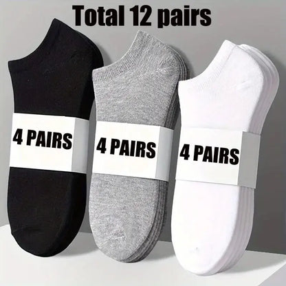 10/20/30/40/60 Pairs Of Unisex Solid Color Socks Comfy Breathable Soft Sweat Absorbent Socks For Daily And Outdoor Wearing.