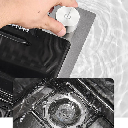 YCRAYS Digital Display Nano Kitchen Sink Large Single Bowl SUS304 Waterfall Faucet Cup Washer Purified Tap Soap Dispenser