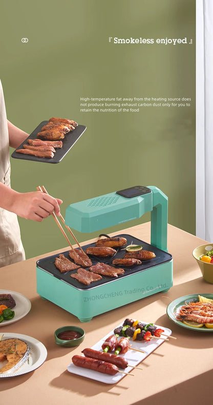 Intelligent electric baking tray indoor domestic barbecue oven infrared barbecue machine smoke-free electric barbecue oven.
