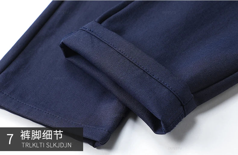 2025 Spring Autumn New Men's Straight Casual Pants Business Fashion Khaki Grey Red Black Solid Color Trousers Plus Size 38 40