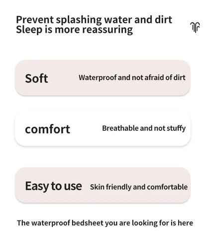 Waterproof Fitted Bed Sheet With 360 Elastic Band Mattress protector Cover Bedspreads for Single Double King Queen Size Bedsheet.