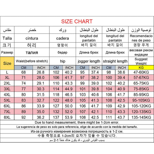 Men's Plus Size M-8XL Casual Loose Sports Pants Straight Leg Harlan Long Trousers Spring Autumn Long Pants Male Clothing 145KG.