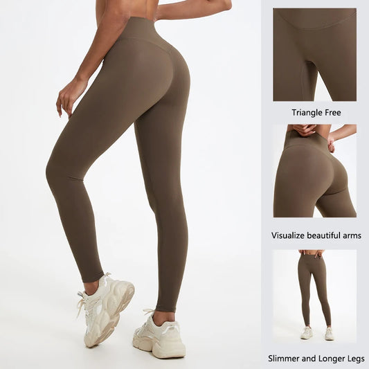 Hearuisavy Super Soft Fabrics High Waist Leggings Quick-Dry Gym Yoga Pants Running Workout Tights Push Up Sports Leggings Women.