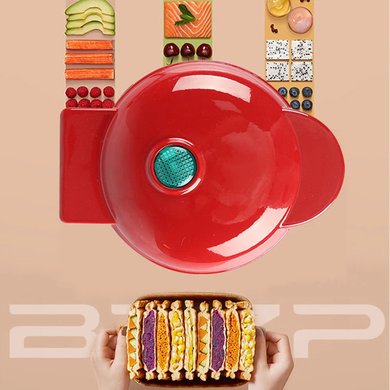 Eggette Machine Pan Breakfast Waffle Molds Mini Waffle Pot Egg Cake Oven Mini Electric Waffles Maker Bubble Egg Cake Oven.