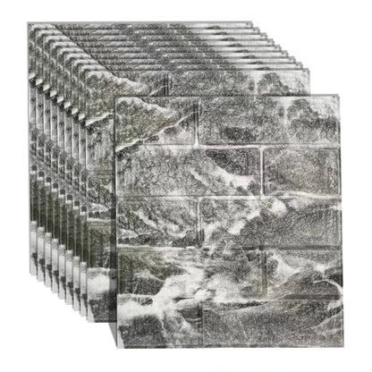 10/20/30/40/50pcs DIY 3D Simple Brick Pattern Wall Stickers,Thickened, Sound-proof,Waterproof,Moisture-proof