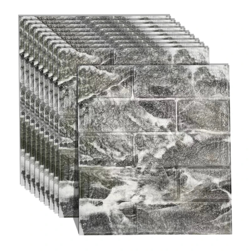 10/20/30/40/50pcs DIY 3D Simple Brick Pattern Wall Stickers,Thickened, Sound-proof,Waterproof,Moisture-proof