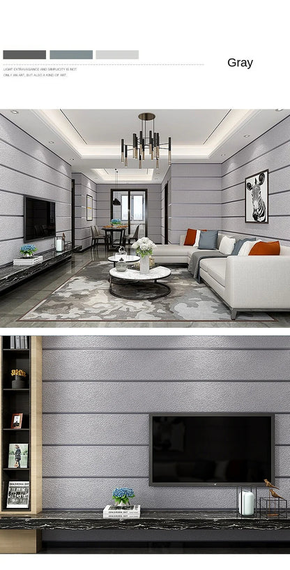 Moderne Hirschleder-Samt-Tapete, Vliesstoff, 3D-Streifen, für Wohnzimmer, Schlafzimmer, TV-Hintergrund, Wandpapier, Tale Diego Diego Wohnkultur