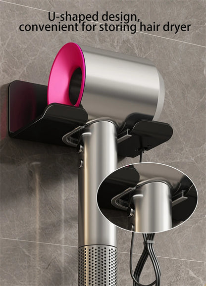 Badezimmer Organizer Haartrockner Glätteisen Halter Aluminiumlegierung Ständer Nagelfreie Regale für Wand Waschraum Lagerregal Regal