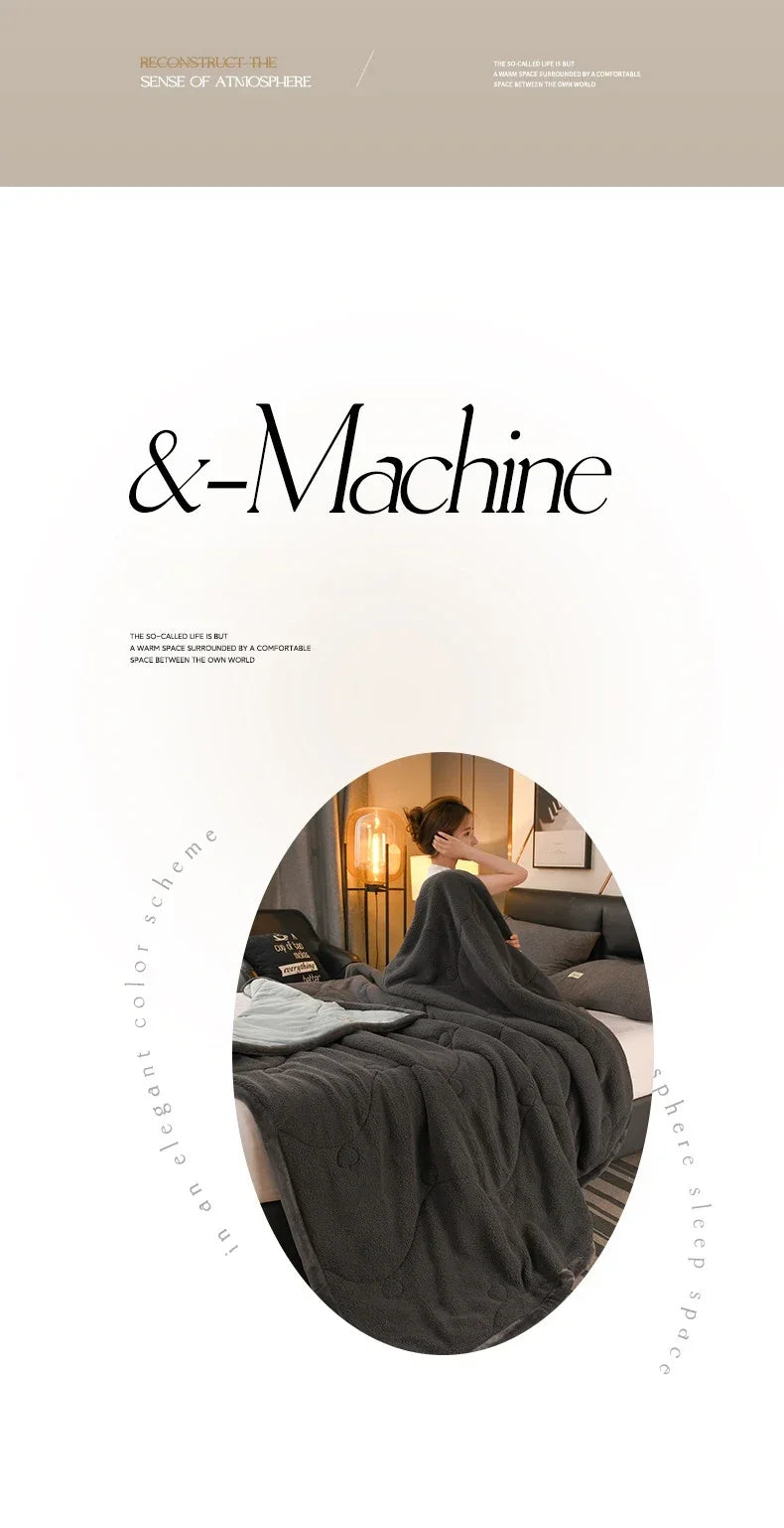 2025 NEW Winter Keep Warm Wool Throw Blanket for Sofa Winter Blanket King Size Home Warm Plaid Comforter Bedspread Bedding Sheet.