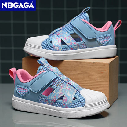 Summer Breathable Kids Sandals Boy and Girl Fashion Sneakers Lightweight Non Slip Walking Shoes Comfortable Sport Shoes.