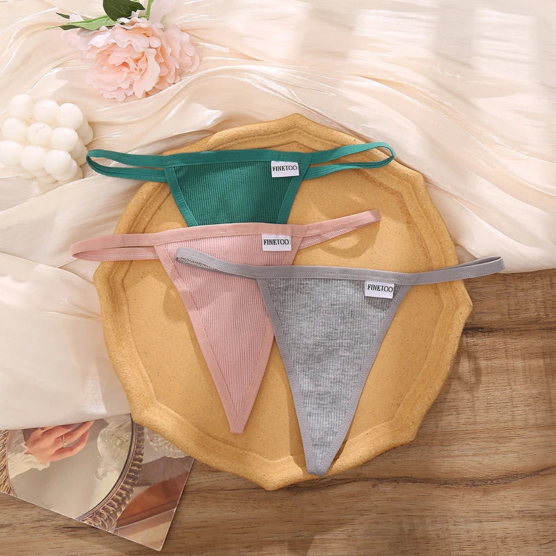 7Pcs/Set Women’s Sexy Panties Seamless Cotton Low Rise Thongs Fashion Solid Color Soft Breathable Underwear Female Cozy G-string.