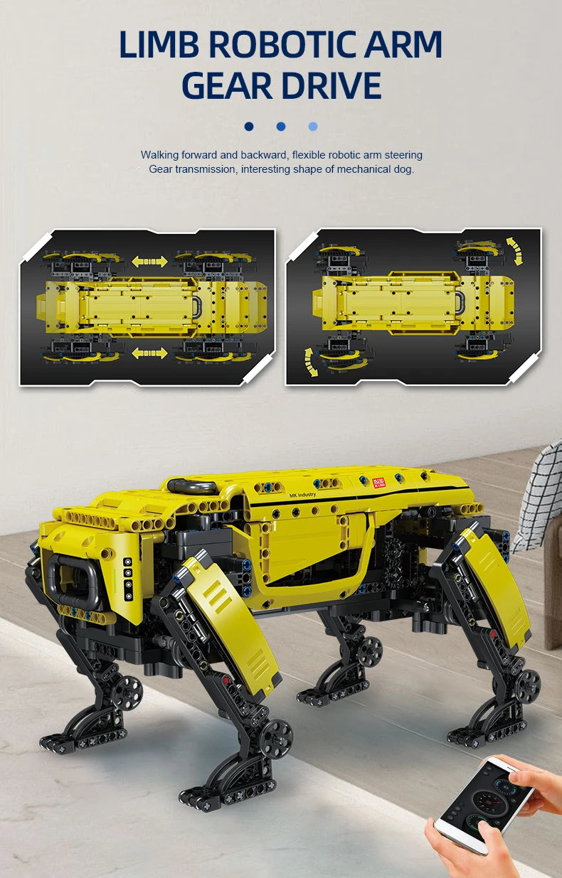 MOULD KING 15066 15067 Technical Toys The APP&RC Motorized Boston Dynamics Big Dog Set Assembly AlphaDog Building Blocks Bricks.