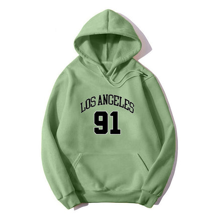 Blessyuki los angeles Brief gedruckt Hoodies Frauen 2023 Herbst Winter plus Größe lässig Vintage weibliche Sweatshirt Streetwear Top.