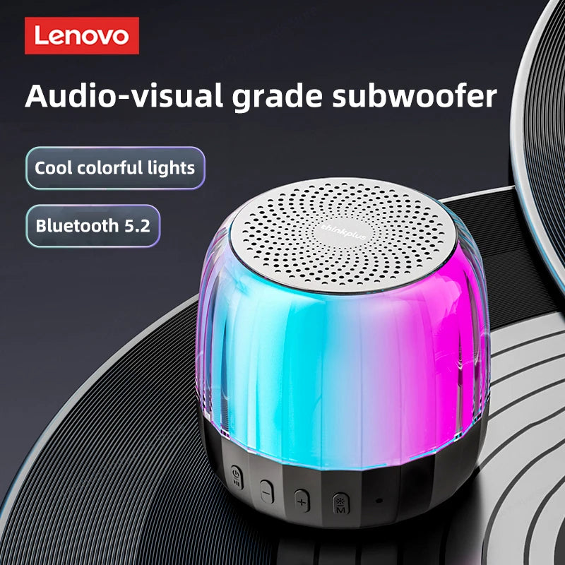 Original Lenovo K3 Plus Wireless Bluetooth Speaker Portable Music Player Cool RGB SoundBox Low Latency HiFi Stereo Loudspeaker.